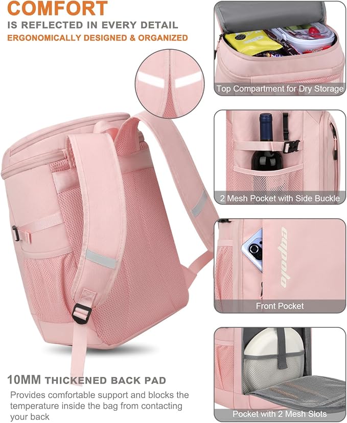 Capolo Cooler Backpack Insulated Waterproof for Women Men,36/45 Cans Lunch Backpack Coolers Leak Proof Soft Cooler Bag Ice Chest for Camping Beach