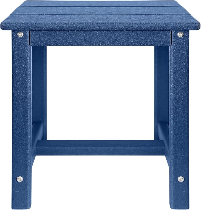 GARDENSTAR Adirondack Square Side Table,one-Tier Outdoor end Table, Patio Side Table for Pool,Porch,Backyard,Relaxing Companion (Blue)