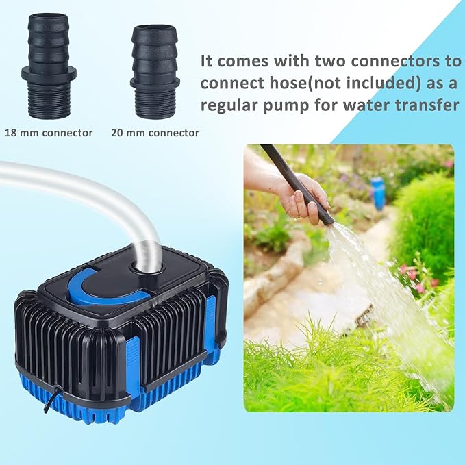 Pond Filter with Pump Fountain Kits, Submersible Pump Pond Fountain With RGB Light Koi Pond Filters for Outdoor Pond,3 Water Patterns Decoration Garden Pond Landscape,660GPH 110V Corded Electric