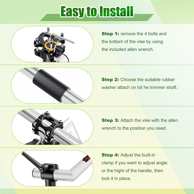 Upgraded Ergonomic Trimmer Grip, String Trimmer Handle, with Trimmer Shoulder Harness, Weed Eater Handle Extension for Trimming, Weedeater Handle Grip for String Trimmer, Lawn Care