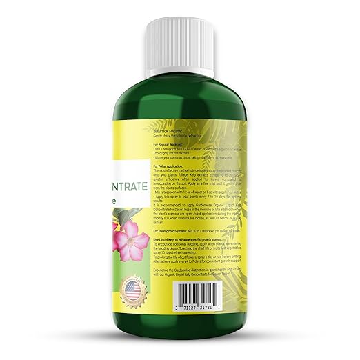 GARDENWISE Liquid Kelp Fertilizer for Desert Rose - Plant Food for Adenium & Desert Plants - Organic Seaweed Fertilizer for Robust Growth and Blooms (32 OZ)