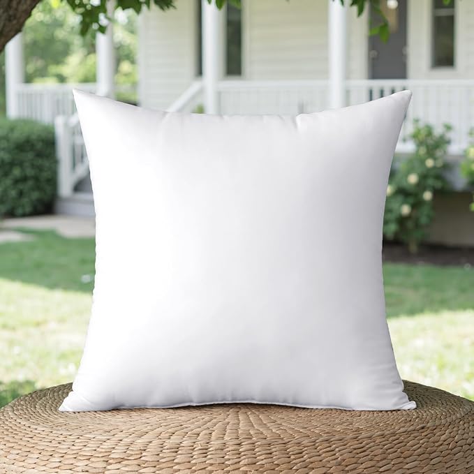 MIULEE 26x26 Pillow Insert Throw Pillow Insert, Outdoor Pillows Water-Resistant Premium Outdoor Pillow Stuffer Sham Square for Couch Sofa Patio Furniture Cushion Porch Swing