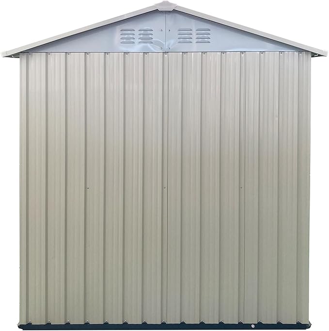 KEIKI 5x3 FT Outdoor Metal Storage Shed with Vent and Sliding Door,Peaked Roof for Patio Backyard Garden