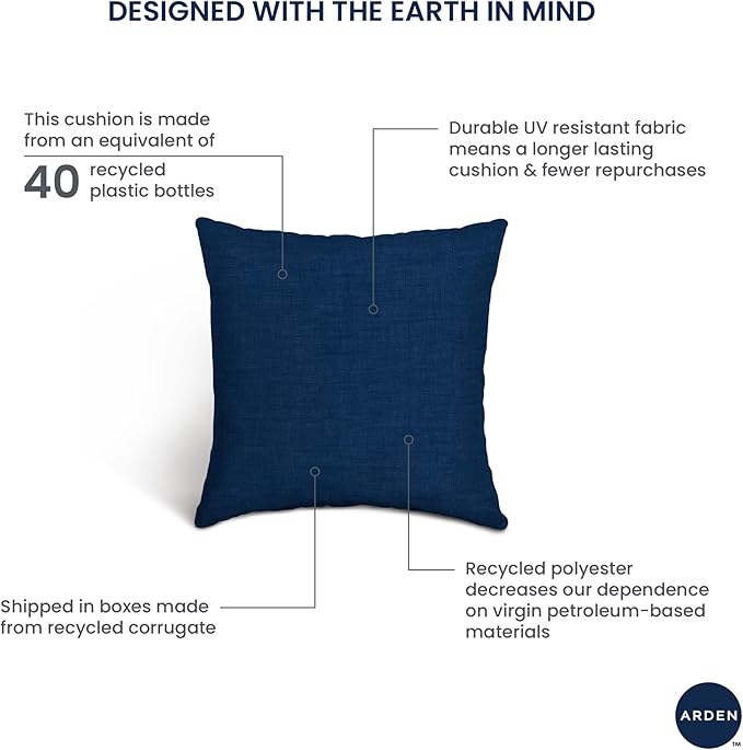 Arden Outdoor Toss Pillow, 2 Pack, 16 x 16, Rain-Proof, Fade Resistant Salome Tropical