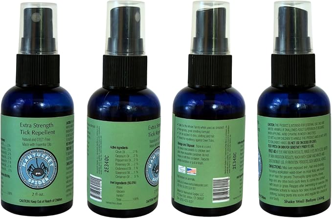 Nantucket Spider Tick Repellent Spray | 3 Pack (2 oz Each) | DEET-Free | Essential Oil Tick Repellent | Made in USA