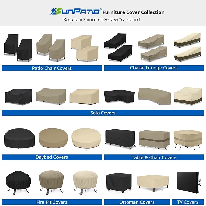 SunPatio Outdoor Couch Cover 80 Inch, Heavy Duty Waterproof 3-Seater Patio Sofa Cover with Seam Taped, Fade & Wind & Rip Resistant, 80" W x 36" D x 30" H, Taupe