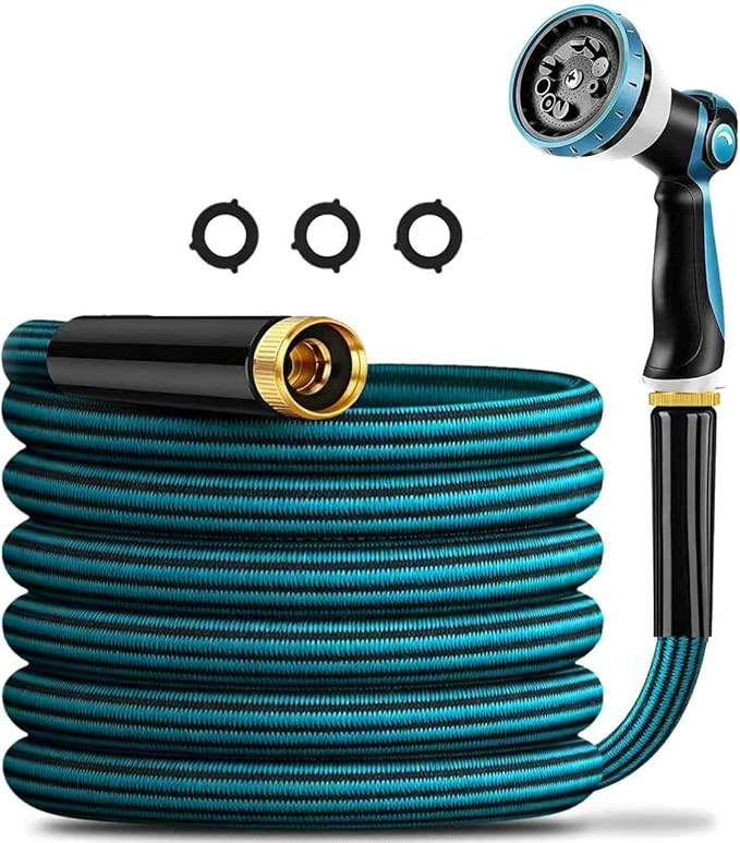 Heavy Duty Garden Hose 15FT, Kink Free, Abrasion & Puncture Resistant, Flexible PVC Hose for Lawn Care, Washing Cars