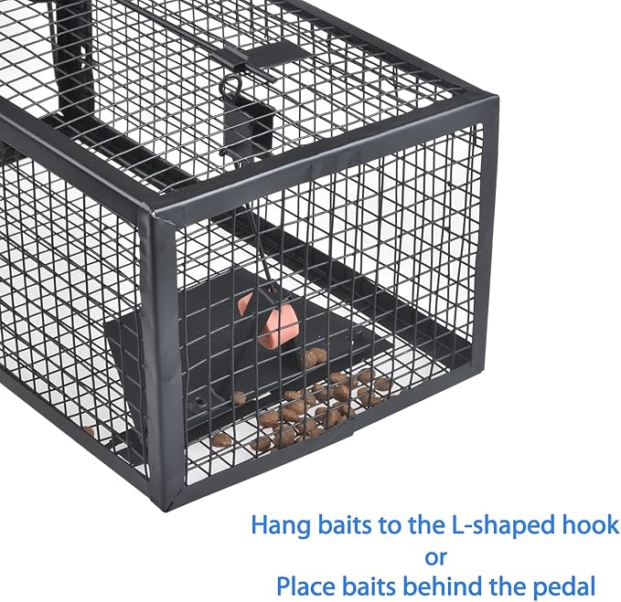 Gingbau 2-Pack Chipmunk Rat Traps Humane Live Mouse Trap Cages