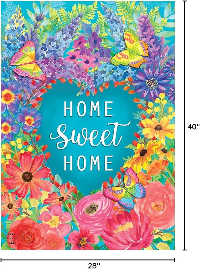 Briarwood Lane Floral Home Sweet Home Spring House Flag
