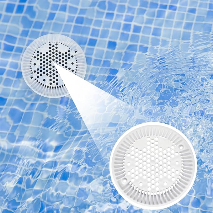 WGX1048E Pool Main Drain Cover Compatible with Dual Suction Outlet, Pool Drain Cover (2 Pack)