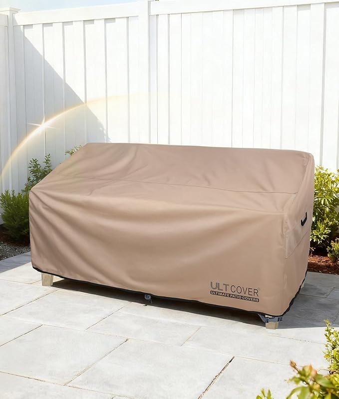 ULTCOVER Waterproof Outdoor Sofa Cover - Heavy Duty Patio Bench Covers 86W x 30D x 35H inch