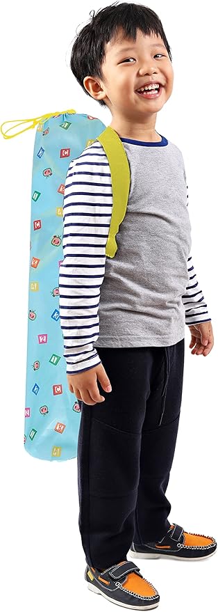 Cocomelon Kids Folding Camp Chair with Carry Bag,Indoor/Outdoor Portable Chair, Lightweight & Compact, Great for Travel, Camping, Beach, Ages 3+