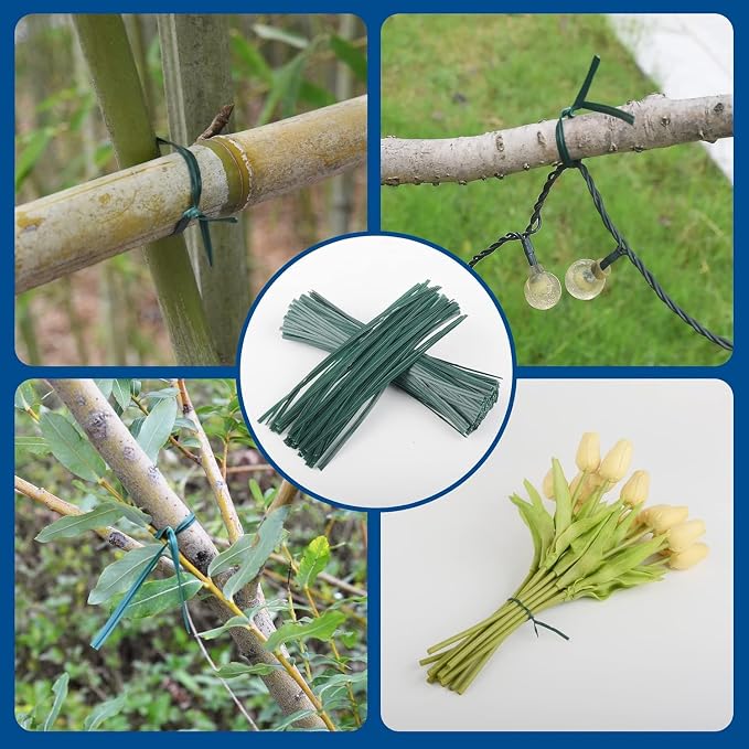 60 Pack Bamboo Stakes for Plant 4 Feet (48 inch) with Twist Ties Bamboo Sticks Plant Support Garden Stakes Poles for Tomatoes Cucumber Grapes Pole Beans Trees Potted Dahlia Flowers