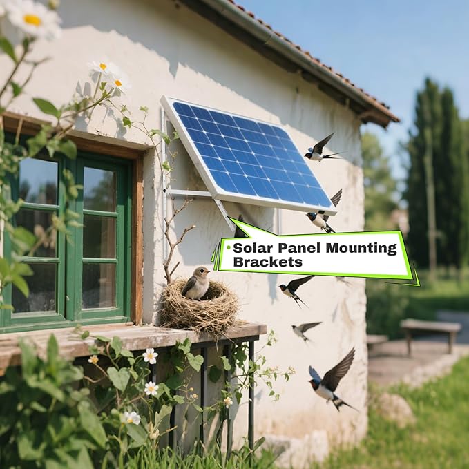 4 Pack 45inch Adjustable Solar Panel Tilt Mount Brackets with Foldable Tilt Legs.Solar Panel Stand for 45" Panels | 2400Pa Windproof Adjustable Solar Panel Mount Brackets Kit for RV/Roof/Ground