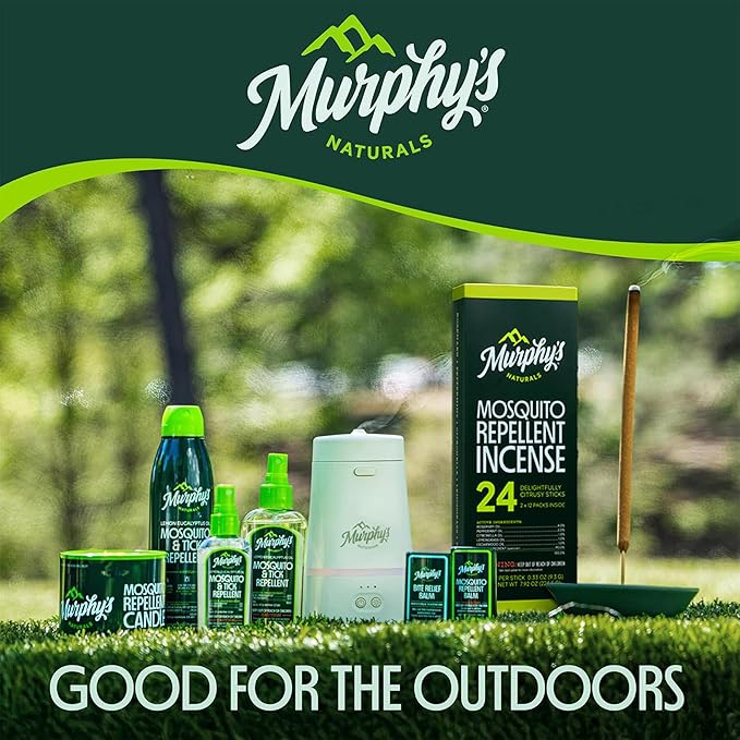 Murphy’s Naturals Mosquito Repellent Incense Sticks, 24 Count, Insect Repellent with Citronella for Outdoor Yard, 2.5+ Hours per Stick