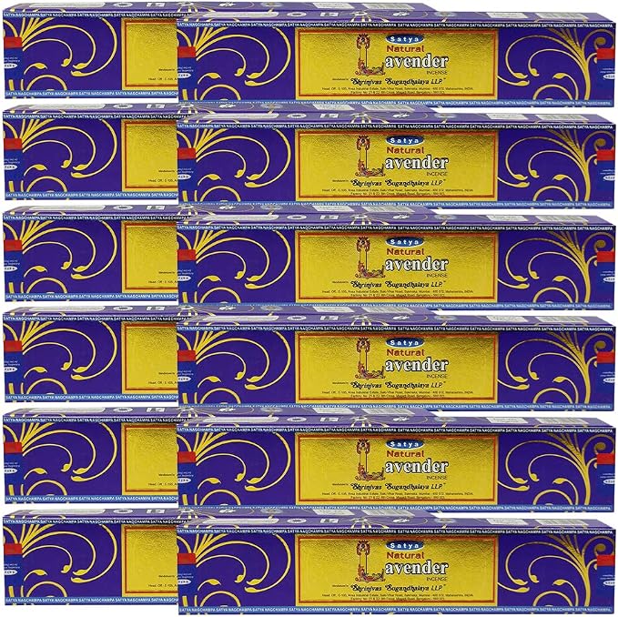 Natural Lavender Incense Sticks and Incense Stick Holder Bundle Insence Insense Satya