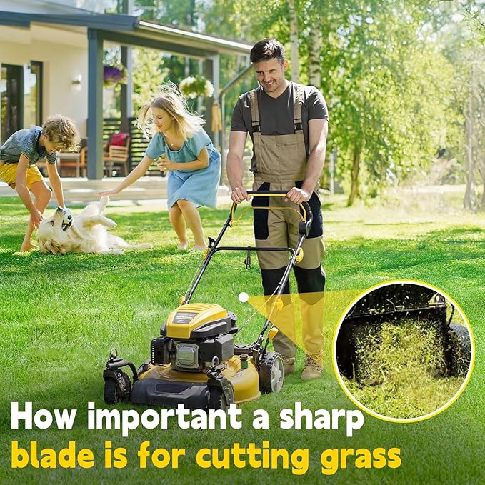 21 Inch Lawn Mower Blade - Mulching Blade for Cub Cade MTD Craftsman Troy Bilt TB110 TB200 Some 21" Walk Behind Push Mower Replace Parts 942-0741A 742-0741A CMXGZAM100067