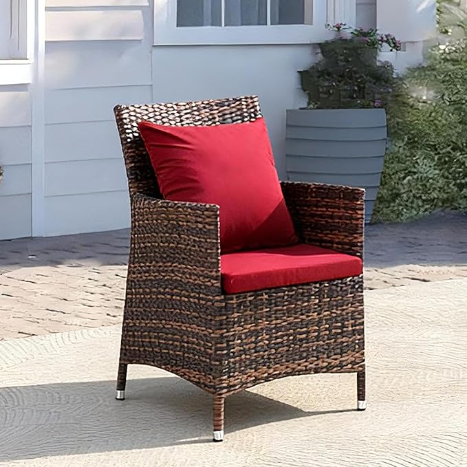 Waterproof 3-Piece Patio Sofa Cushion Cover Set - Replacement Covers for Outdoor Wicker Furniture, Bench & Seat Cushions with 4pcs Throw Pillow Cover