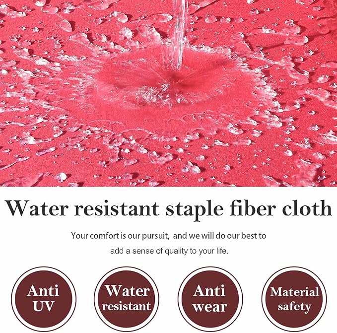 14Pieces Patio Cushion Covers Replacement Outdoor Couch Cushions Covers Splashproof Sofa Slipcovers Set with Zippers,Patio Furniture Protector Cover Only(Red,25×25×3.15 inches)