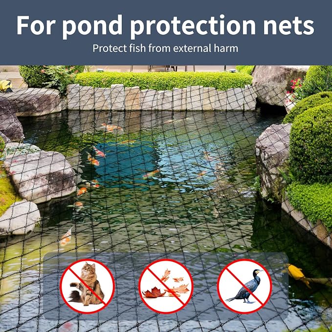 Garden Netting, 15ft x 30ft Black Bird Netting Heavy Duty,Rabbit,Large Bees,Squirrels, Deer,Chicken, Anti Birds, Cardinals,Animal Fencing for Fruit Tree & Vegetable Garden