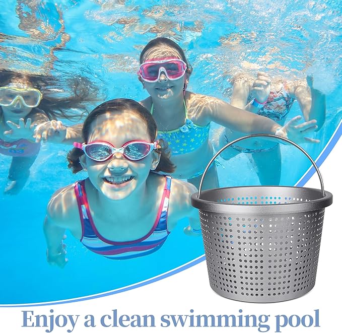 Aluminum Pool Skimmer Basket Replacement Compatible with Pen-tair U-3 & Hayward SP1070, Heavy-Duty Inground Pool Basket with 316 Stainless Steel Comfort Grip Handle
