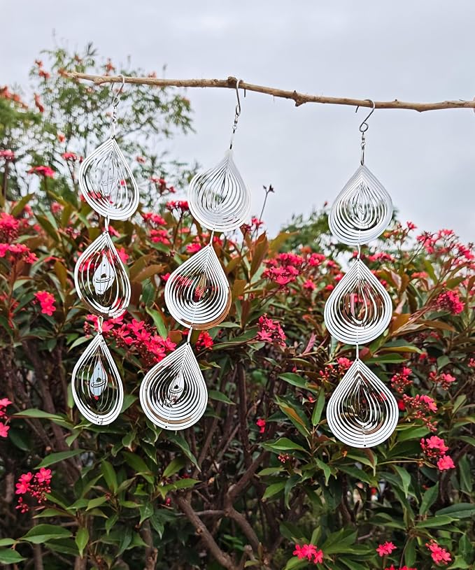 12 Bird Scare Devices Highly Reflective 3D Bird Reflectors, Shiny Bird Deterrents for Outside Patio, Wind Spinners Outdoor Garden Decoy to Keep Birds, Woodpeckers Away from House, Outdoor