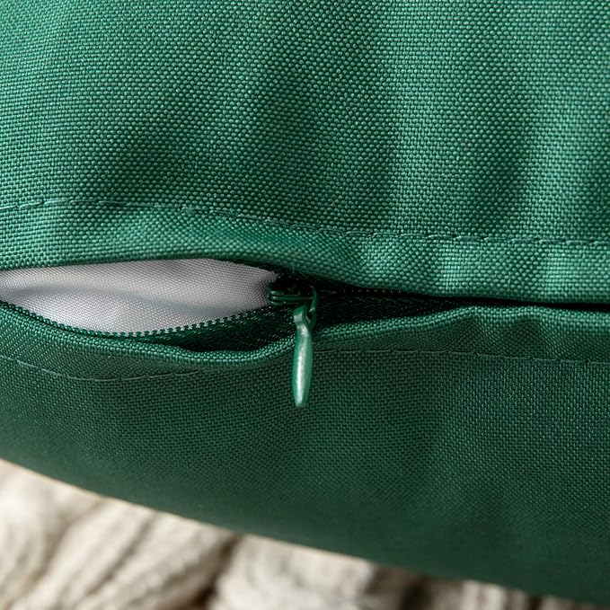 MIULEE Pack of 2 Decorative Outdoor Waterproof Christmas Pillow Covers Garden Cushion Sham Throw Pillowcase Shell for Spring Patio Tent Couch 18x18 Inch Army Green