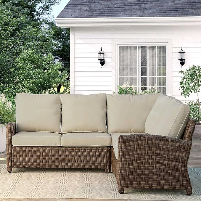 Porch Shield Outdoor Cushion Slipcovers Set 4 Waterproof Fade Resistant Patio Chair Seat Cushion Covers 24 x 24 x 4 inch, Beige