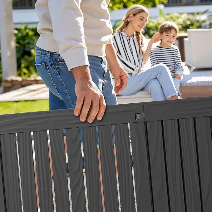 Outdoor Chaise Lounges Set of 2, NUNU LAB 5-Position Adjustable Patio Recliners with All-Weather Resin, Sun Loungers for Deck, Garden, Beach, Pool Sunbathing (Grain Black) (Black Wood Grain, Set of 2)