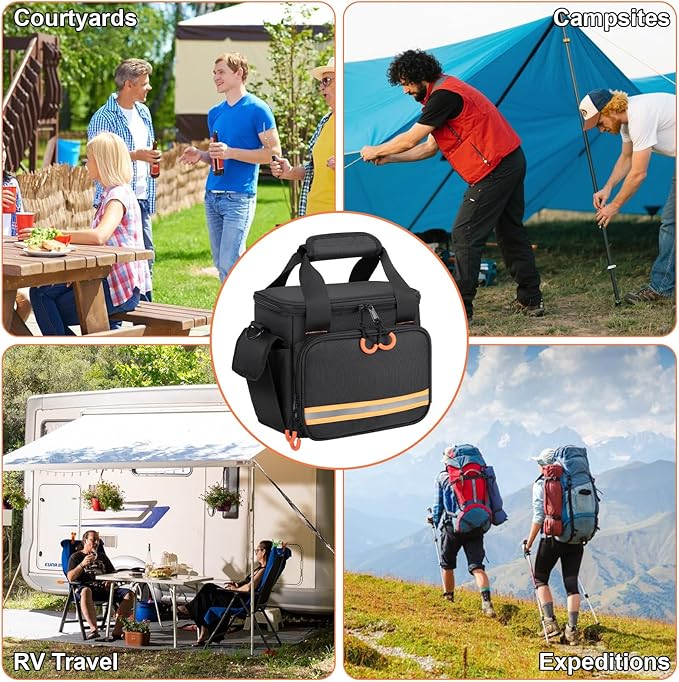 Portable Station Bag Compatible with Jackery Portable Power Station Explorer 160/240/300, with Plenty of Room for Accessories, Waterproof and Non-slip Bottom and Abrasion-resistant Nylon Fabric