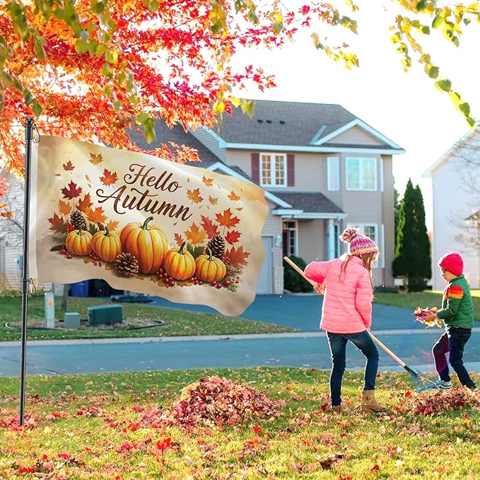 12 Pcs Seasonal Garden Flags 3x5 ft Double-Sided Outdoor Yard Flags with 2 Brass Grommets Each, Includes Spring, Summer, Fall, Winter & Major Holiday Flags for Year-Round Garden and Yard Decor