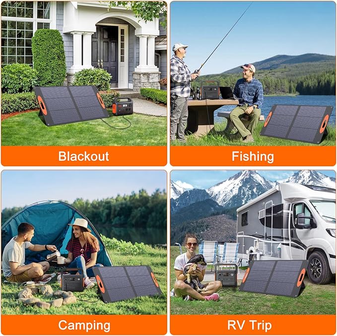 SOKIOVOLA N-Type 16BB 100W Portable Solar Panel 18V Mono ETFE Foldable Solar Panel,25% High Efficiency IP68 Waterproof for Camping Outdoor RV Blackout