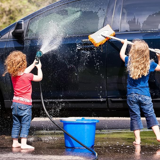 Garden Hose Nozzle Sprayer 10 Watering Patterns Spray Nozzles Heavy Duty Hose Head Lightweight Hose Attachment 2 Pack