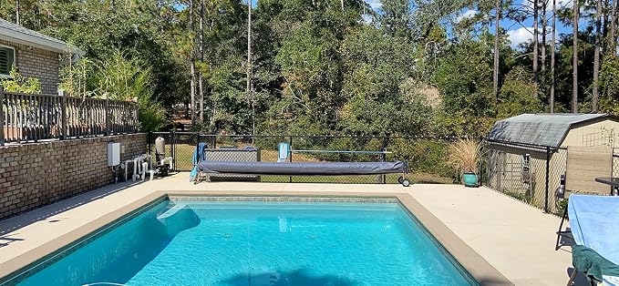 Swimming Pool Solar Reel Cover Heavy Duty Waterproof 18FT | Prevents dirt buildup and weather wear on pool reel system, reducing maintenance effort while keeping outdoor storage neat