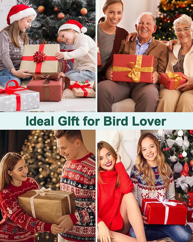 Smart Bird House with Camera, Birdhouse for Outdoor with 2K HD Camera, Solar Powered, Night Vision, Motion Detection & Activities in Real Time, 2.4G WiFi, Ideal Bird Nesting for Bird Lovers