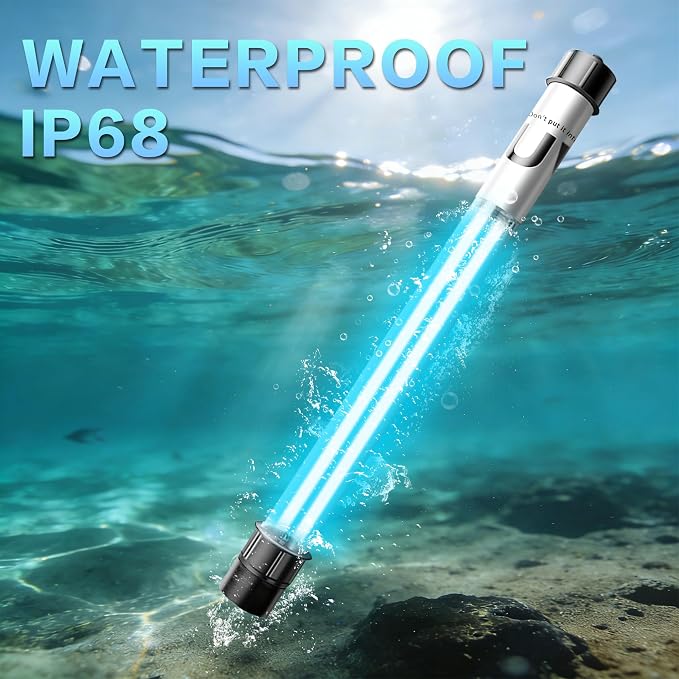 32W Pond UV Light for 200-2000 Gallon, Aquarium UV Light, UV Water Clarifier for Pond, Cold Plunge, Koi Pond, Aquarium, Swimming Pool and Fish Tank for Algea Control