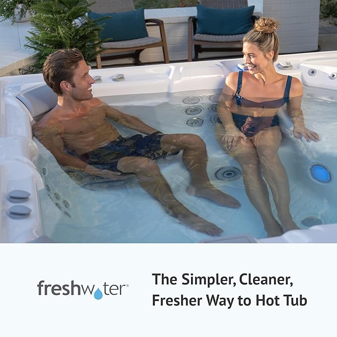 FreshWater Salt System Cartridge - Water Treatment Replacement Cartridge for Spas & Hot Tubs - Easy Maintenance - Supports Natural-Feeling Water to Help Prevent Dry Eyes & Itchy Skin (2 Pack)