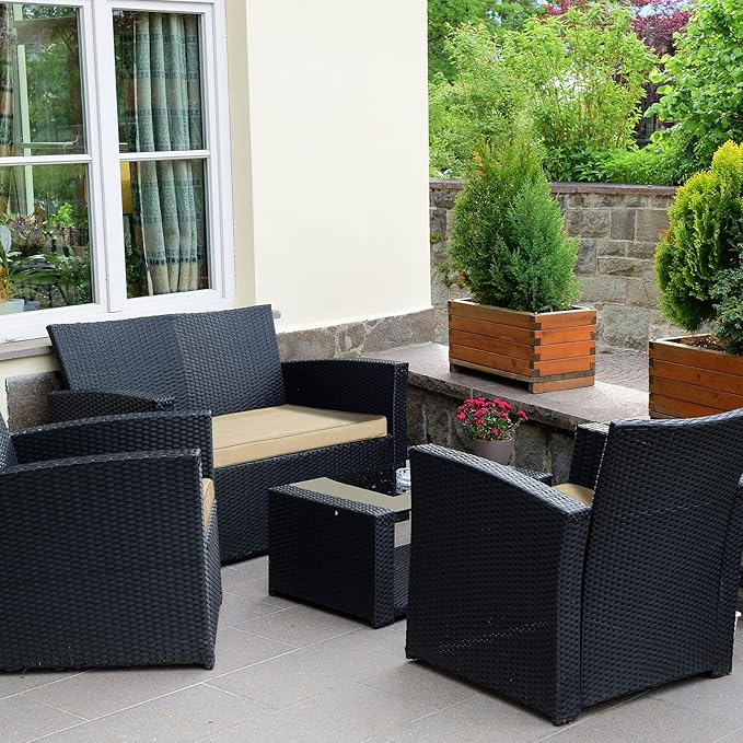 Lounsweer 3 Pcs Outdoor Cushion Covers Patio Cushion Replacement Covers 2 Covers 18 x 18 x 2 and 1 Cover 42 x 18 x 3 for Patio Furniture Outdoor Washable Water Resistant for Couch Garden Sofa (Brown)