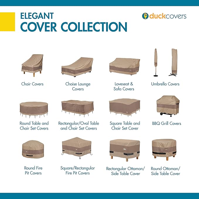 DUCKCOVERS Elegant Waterproof 38 Inch W Patio Chair Cover, Outdoor Chair Covers