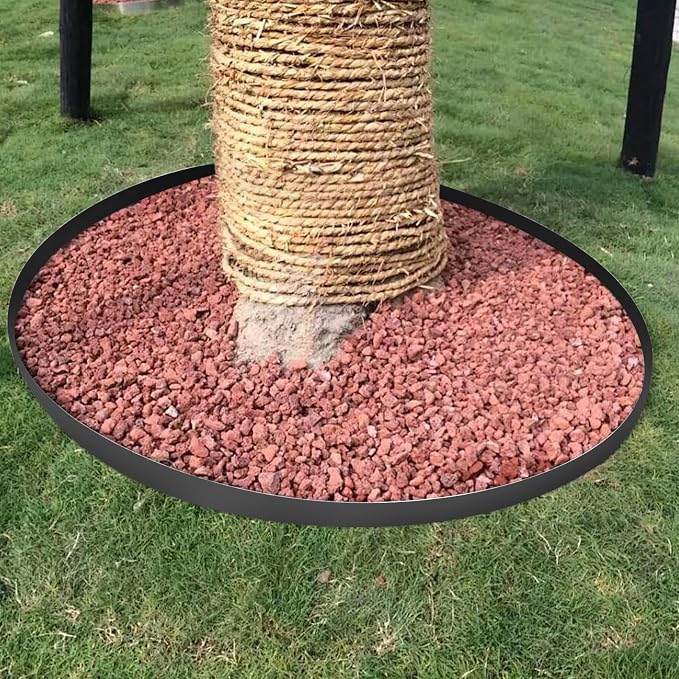 2 Inch x 40FT Garden Edging Kit with 40 Spikes for Landscaping, Plastic Lawn Edging Border for Flower Beds, Tree Rings, Pathways, Black