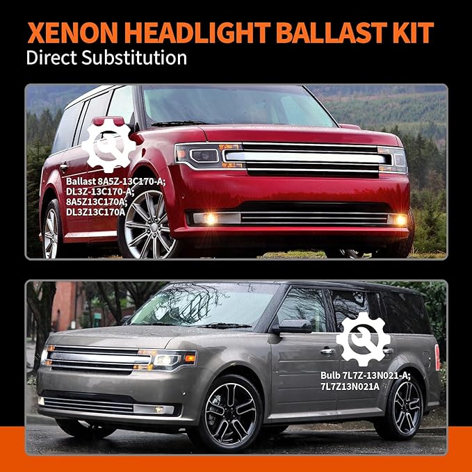 Xenon Headlight Ballast Kit with Igniter & D3S Bulb Compatible with Mustang 2010-2019 8A5Z-13C170-A DL3Z-13C170-A 7L7Z-13N021-A