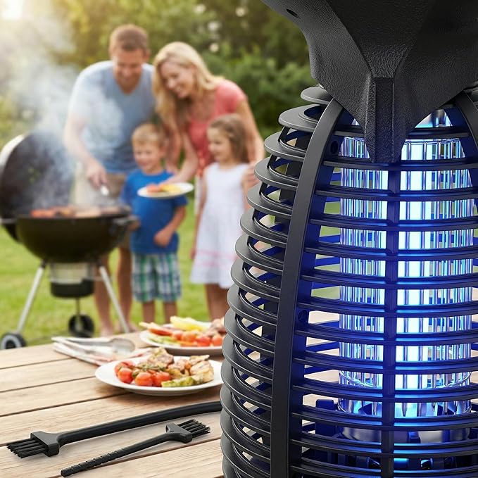 Electric Bug Zapper Outdoor - 4200V High Voltage Insect Killer Waterproof LED Light for Mosquito Fly Patio Porch Garage Backyard Home Indoor