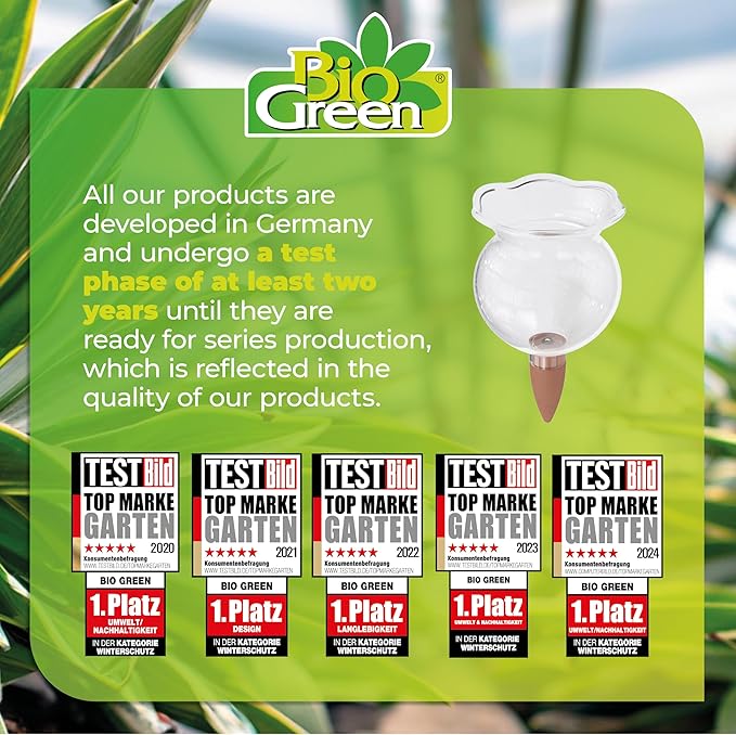BioGreen Plant Self-Watering Globe HYDRO BLOOM | 1 Cup | Vacation Irrigation | Ideal for Indoor/Outdoor Use | Durable UV-Resistant Plastic Waterer