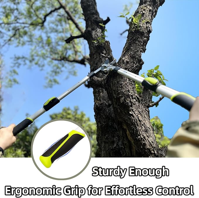 YRTSH Loppers for Tree Trimming Heavy Duty Branch Cutter with Compound Action, Effortless Tree Pruner Extendable 21-26" Loppers for Gardening, Long Handle Pruning Shears with 1.6" Clean Cut Capacity