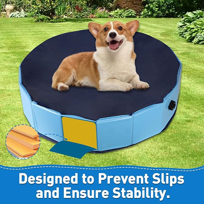 Foldable Duck Pool, Portable Hard Plastic Duck Pond Tub, Collapsible Duck Pools for Pet Ducks, Dogs and Cats โ Indoor & Outdoor Use, Hard Shell, Easy to Clean and Store