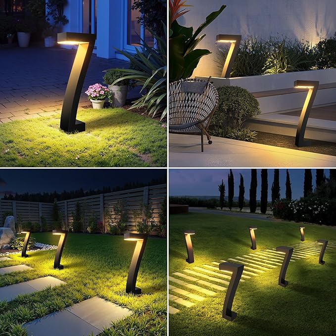 WdtPro Solar Lights Outdoor Pathway Lights, 2 Pack Upgraded Bright LED Outdoor Solar Light for Outside, IP65 Waterproof Solar Garden Light for Yard, Driveway, Walkway, Landscape, Patio Decor