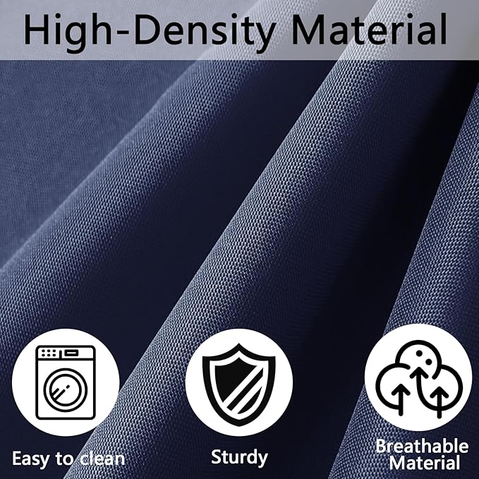 14Pieces Patio Cushion Covers Replacement Outdoor Couch Cushions Covers Splashproof Sofa Slipcovers Set with Zippers,Patio Furniture Protector Cover Only(Blue+White,25.6×25.6×3.94inches)