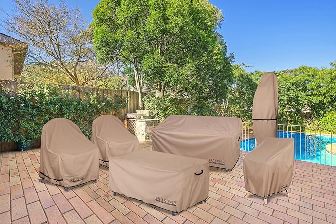 ULTCOVER Waterproof Outdoor Deep Seat Sofa Bench Cover 76W x 40D x 35H inch Patio Furniture Couch Cover