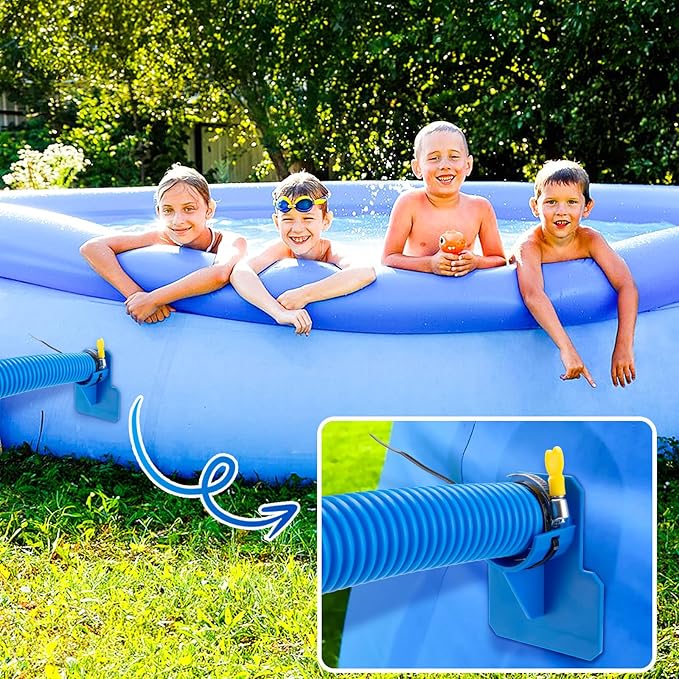 1.25 x 59 Inch Pool Hoses for Above Ground Pools,Pool Filter Pump Hoses,Compatible With Intex Filter Pump 607,637 With 12 Metal Clamps(3 Pack)