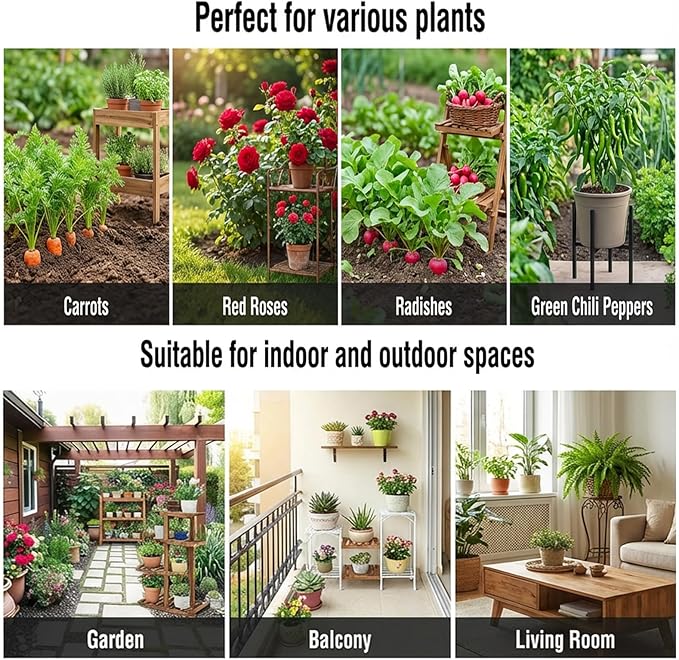 3PCS Raised Garden Beds Outdoor with Legs Planter Box, 47x20x21in Reinforced Support Rods, Drainage Grid, Multi-Combination Options for Vegetables, Flowers, Herbs, Ideal for Balcony, Patio Gardening